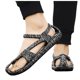 thumbnail image 3 of Bmisegm Sandals Men's Summer EVA Woven Straw Shoes Retro Ethnic Style Couples Beach Handmade Shoes Large Size Sandals Womens Sandals Summer Silver 7, 3 of 9