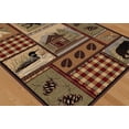 thumbnail image 2 of Tayse Nature Area Rug 6548 Brown Bears Moose 5' 3" x 7' 3" Rectangle, 2 of 3