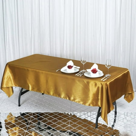 

Efavormart 60x102 Rectangle GOLD Wholesale SATIN Tablecloth Banquet Linen Wedding Party Restaurant Tablecloth