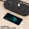 thumbnail image 1 of Universal Power Strip Socket with Extension Cable USB Type-C US Plug, 1 of 6