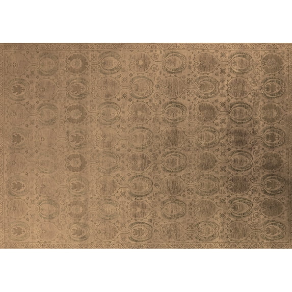 Ahgly Company Indoor Rectangle Oriental Brown Industrial Area Rugs, 8' x 10'
