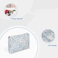 thumbnail image 4 of Makeup Bag,Quilted Cosmetic Bag,Floral Toiletry Bag for Women,Cotton Makeup Bag Set,Cute Kawaii Travel Toiletry Bag,Large Capacity Portable Make Up Bag(Blue Floral), 4 of 9
