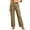 Khaki, variant on Women's Cargo Denim Pants, Solid Color Multi-Pocket Long Trousers, Utility Streetwear Jeans With Functional Pockets Khaki XL