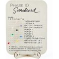 thumbnail image 1 of Tablero de puntuación Phase 10 de madera con 8 clavijas de colores para Cribbage. Accesorios para divertidos juegos de cartas de mesa., 1 of 5