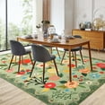 thumbnail image 3 of Shininglove 9' x 12' Floral Area Rug for Living Room, Large Washable Non -Slip Low Pile Soft Carpet for Home Bedroom Dining Room(Green), 3 of 7