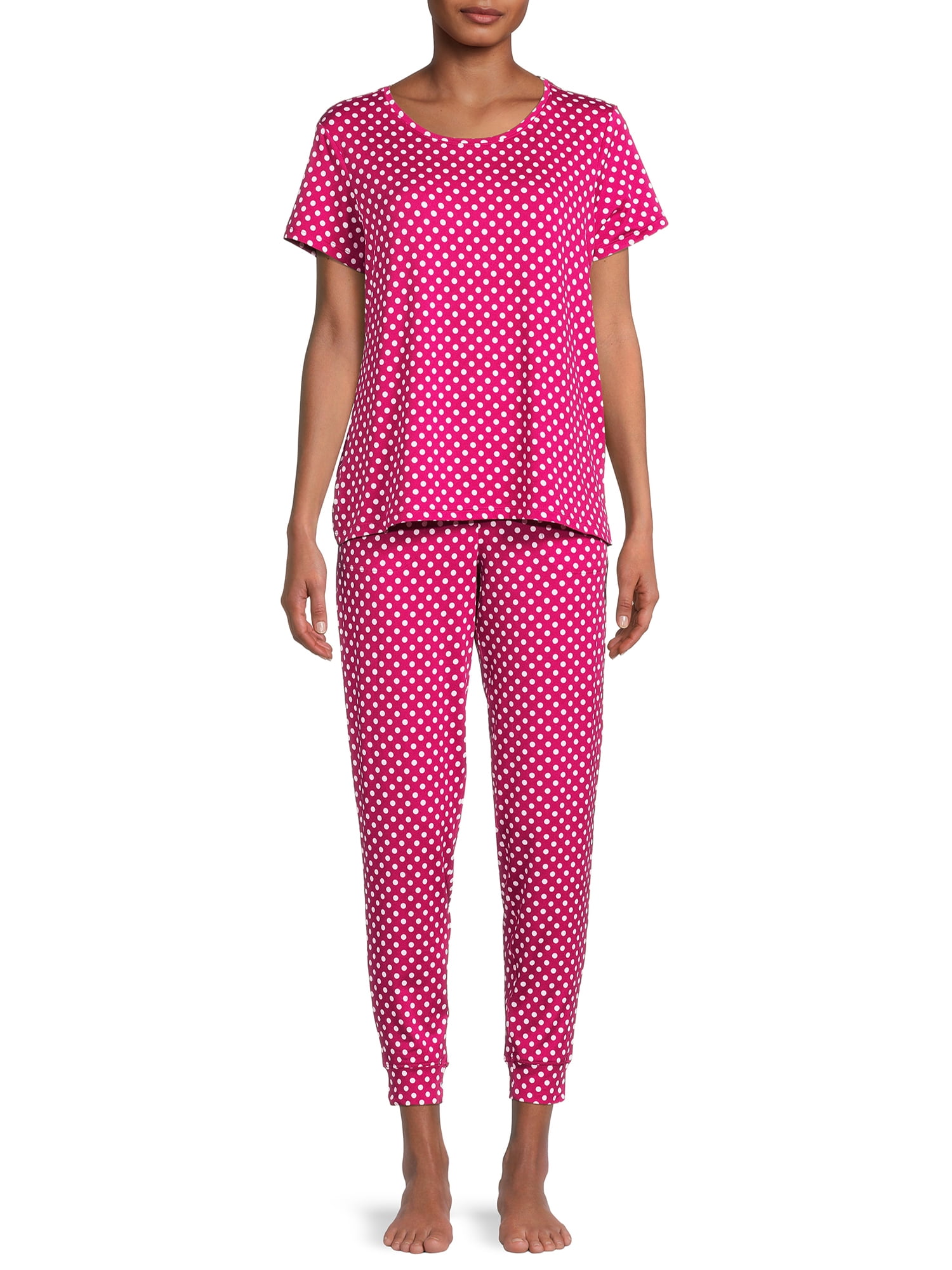 Pink Black Sizes 8 to 22. Ladies BHS Short Sleeved Cropped Leg Satin Pyjamas 