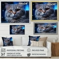 thumbnail image 4 of Designart "Regal Blue British Shorthair Feline" Animals Cat Floater Framed Canvas Wall Art, 4 of 5