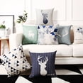 thumbnail image 2 of Decorative Throw Pillow Covers Set of 4 Blue Throw Pillow Covers 18x18 Inch Linen Square Throw Pillow Covers Modern Throw Pillow Covers for Sofa Living Room, 2 of 8