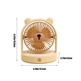 thumbnail image 3 of EUDIDV Portable Lighted Fans​ Cute Bear Fan Girls Dormitory Desk Fan Three Speed Strong Wind Light Night Light Male Student Small Fan;Fans with Illumination, 3 of 7