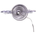 thumbnail image 6 of 11.75. Inch 18-Light Cool White Micro LED Silver Glittered Snowflake Treetopper, 6 of 8