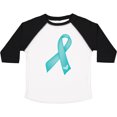 thumbnail image 3 of Inktastic Teal Awareness Ribbon Girls Toddler T-Shirt, 3 of 5
