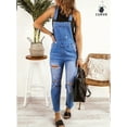 thumbnail image 7 of Women'S Oversized Distressed Denim Overalls, Ripped Denim Jumpsuit, Casual Denim Jumpsuit, 7 of 7