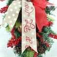 thumbnail image 3 of KARLSITEK 23.6 Inch Christmas Hanging Wreath Artificial Xmas Upside Down Tree Ribbon Bells Party Garland Christmas Decorations, 3 of 7