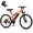 Orange, variant on Qlife Racer 27.5 Inch Electric Bicycle for Adults, Full Suspension 21-Speed Mountain Ebike with Peak 1200W 28MPH Brushless Motor, 48V10.4Ah, (Black) with Fender & Rear Rack