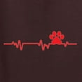 thumbnail image 2 of Dog Heartbeat | Paw Print EKG Lifeline | Veterinarian Vet Tech Dog Lover Unisex Hoodie Sweatshirt, Brown, Medium, 2 of 5