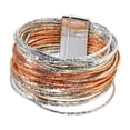 thumbnail image 4 of Pulsera para mujer, regalo, fácil de llevar, con cierre magnético, accesorios de moda, zinc. Oro Plata Cham, 4 of 8