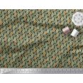 thumbnail image 3 of Soimoi Polyester Crepe Fabric Leaves Small Printed Fabric 1 Yard 42 Inch Wide, 3 of 3