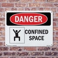 thumbnail image 5 of Confined Space OSHA Danger Aluminum Sign 10 Inch x 7 Inch - 10 Pack, 5 of 8