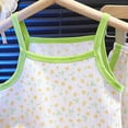 thumbnail image 2 of KPOPLK Toddler Girl Clothes Girl Summer Outfits Cute Pattern Ruffle Sleeveless Shirts Tops Shorts Set for Girl Clothing(18-24 Months,Green), 2 of 6