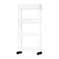 thumbnail image 1 of Naiovety Carro de almacenamiento elegante para sala de estar, carrito de almacenamiento con Control de desorden, utilidad, cocina de Organizadores de utensilios de cocina blanco, 4 capas 15 cm, 1 of 6