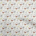 thumbnail image 1 of oneOone Polyester Spandex White Fabric Birds Rooster Quilting Supplies Print Sewing Fabric By The Yard 56 Inch Wide, 1 of 5