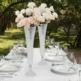 thumbnail image 3 of 2Pcs Wedding Decorative Vase Centerpiece Crystal Flower Vase Stand Silver, 3 of 12