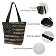 thumbnail image 4 of Bingfone American Flag With Desert Camouflage Women Shoulder Tote Bags Casual Bag Ladies Shopping Handbag, 4 of 7