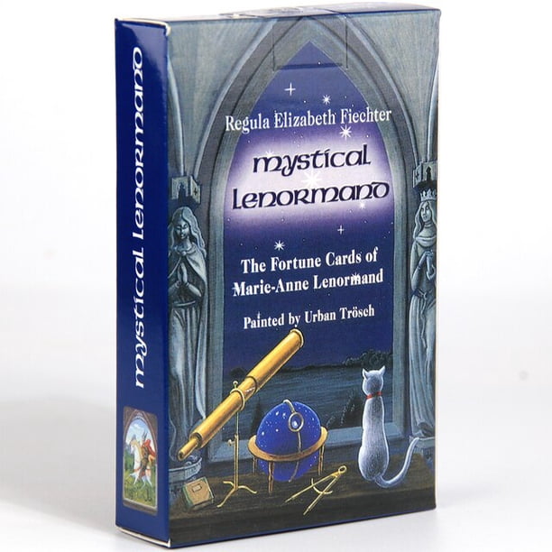 Juego de cartas de oráculo de Lenormand lavanda, con PDF baraja de Tarot, adivinación para principiantes, juego de fiesta de oráculo, oculto qym unisex