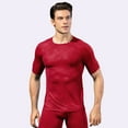 thumbnail image 5 of Camiseta deportiva para correr para niño, camiseta de manga corta para hombre, mallas para ejercicio en gimnasio, entrenamiento, capa Base de Fitness, ropa ajustada de secado rápido, 5 of 5