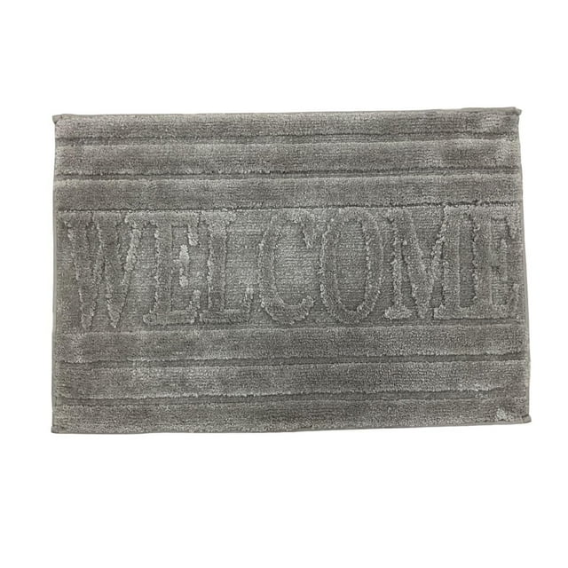 Home Décor Inc. Naples Collection Microfiber Bathmat – 20" x 30", Grey, Ultra-Soft & Plush, Highly Absorbent, Quick-Drying Bathroom Rug with Non-Slip Backing