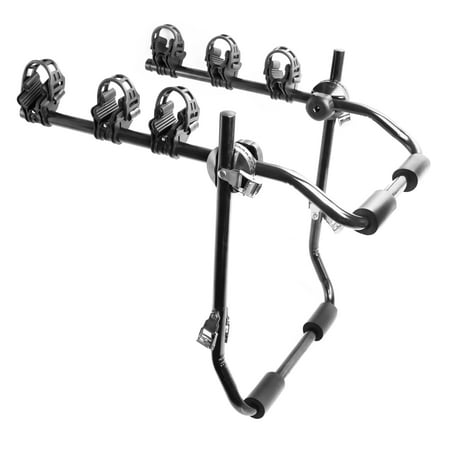 WINMAX 132 lbs Foldable Bicycle Trunk Mount 3 Bikes Carrier Hatchback SUV Car Rack Folding Travel Tool
