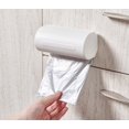 thumbnail image 3 of 2 Pcs Support Mural pour Poubelle Boîte de Rangement Multi-Usage Distributeur de Poubelle, Blanc, 3 of 5