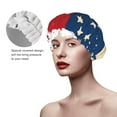 thumbnail image 2 of Gaeub American Flag Map Shower Caps for Women Men,Double Waterproof Layers Bathing Hat,Elastic and Reusable Bath Caps, 2 of 7