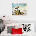thumbnail image 3 of Orinice  Coastal Wall Art Seaside Bird Canvas Prints Beach Painting Sandpiper Bathroom Wall Decor Ocean Pictures20x16in 20x16in, 3 of 3