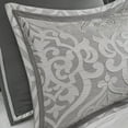 thumbnail image 3 of Madison Park King Size 8-Piece Comforter Set, Jacquard Bed in a Bag Set, Bedding Set with Sheets and Decor Pillows, Silver Grey/Ivory, 3 of 5
