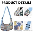 thumbnail image 2 of Crescent Bag for Women Men Trendy,Shoulder Bag with Adjustable Strap Bohemian Tribal, 2 of 5