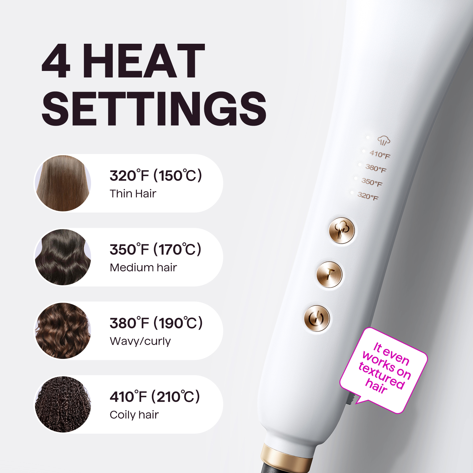 Wavytalk Pro Steam Hair Straightener Brush, 3-in-1 photo 5
