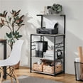 thumbnail image 6 of Yaheetech Kitchen Baker's Rack on Wheels Microwave Stand Cart with Side Hooks, Gray, 6 of 9