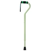 Standard Offset Walking Cane Adjustable Aluminum Green