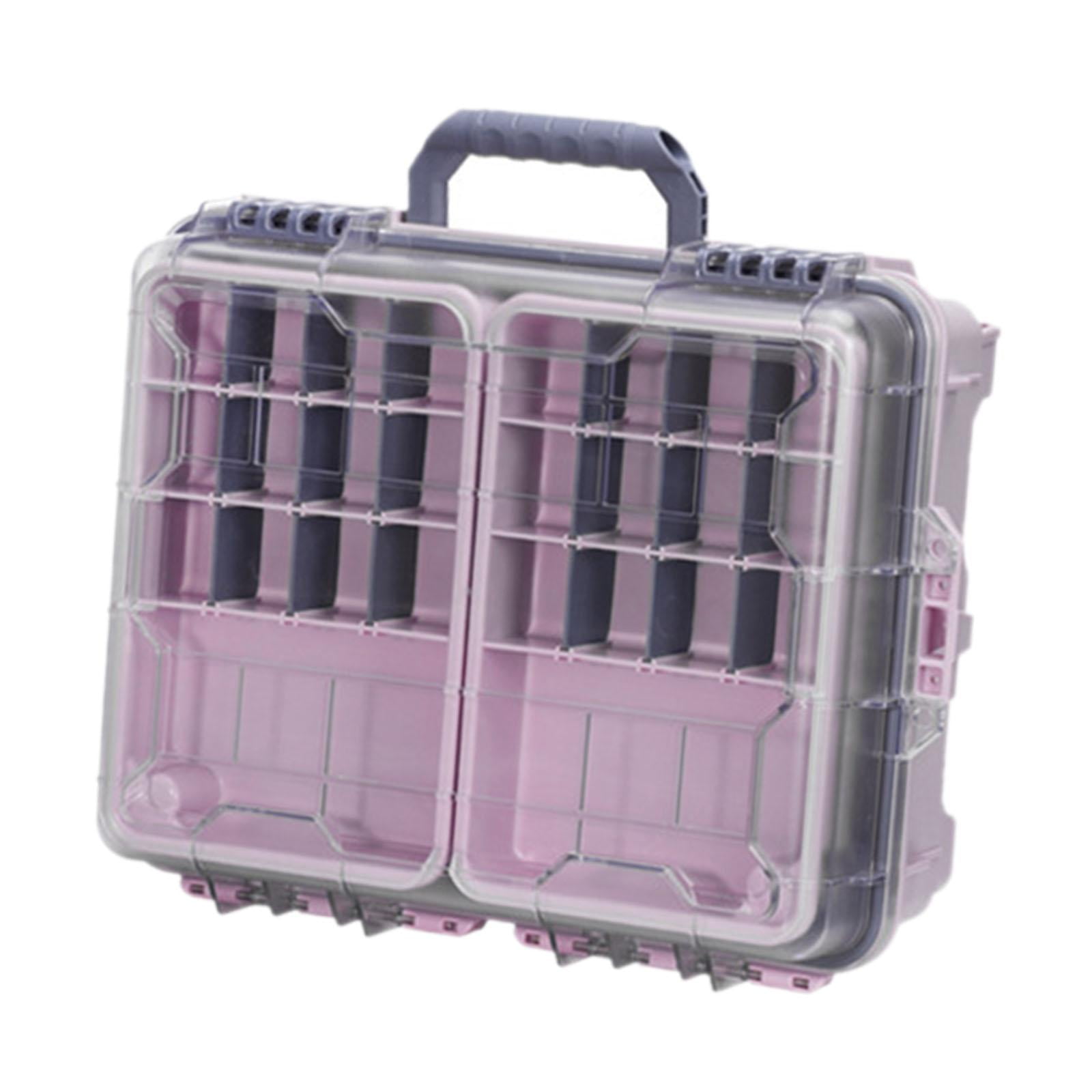 harayaa Fishing Tackle Box Fishing Accessories Box Multifunctional Storage Organizer Pink