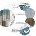 thumbnail image 6 of Teal Blue Waterproof Fabric Shower Curtain,Brown White Minimalist Retro Smear Ombre Art Waterproof Fabric Shower Curtain for Bathroom Curtains Bathtubs Shower Curtains with 12 Hooks Stall 54x78in, 6 of 8