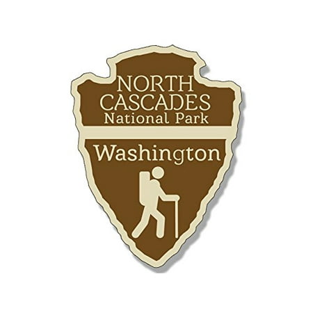 Arrowhead Shaped NORTH CASCADES National Park Sticker (rv hike washington