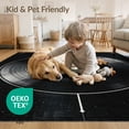 thumbnail image 4 of ODIKA 8'x10' Washable Area Rug Vinyl Record Minimalist Retro Music Disc Concentric Groove Rings for Living Room, Under Sectional, Family , Durable, Non-Slip, 4 of 7