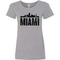 thumbnail image 3 of Inktastic Miami Skyline Grunge Women's T-Shirt, 3 of 5