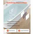 thumbnail image 2 of VEVOR Acrylic Freestanding Bathtub, 67 Inch Contemporary Soaking White Tub with Polished Chrome Overflow and Drain, Elegant Oval Shape Stand Alone Soaker Tub for Modern Bathroom or Remodel Projects, 2 of 9