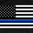 thumbnail image 2 of Hot Leathers GMS1445 Mens Thin Blue Line American Flag Black T-Shirt X-Large, 2 of 2