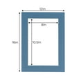 thumbnail image 3 of Steel Blue Acid Free 12x16 Picture Frame Mats with White Core Bevel Cut for 8.5x11 Pictures - Fits, 3 of 3