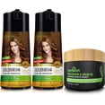 thumbnail image 2 of (6 pack) Herbishh Ultimate Combo Hair Color Shampoo Golden Brown 400ml Pack of 2 for Gray Hair + Argan Hair Mask 150gm for Conditioning & Hydration | Shampoo Para te????ir el cabello | Long Lasting & DIY, 2 of 6