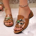 thumbnail image 2 of Xucatan Women's Croc Embossed Mule Slides, Open Toe Low Heel Slippers with Chunky Block Heel, Patent Faux Leather Casual Summer Sandals, Versatile Solid Color Design for Spring Daily Gift, 2 of 9