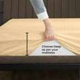 thumbnail image 5 of 5-Piece Split California King Sheet Set, 800 Thread Count, 100% Egyptian Cotton, Color Beige Stripe Pattern, Fits 16-Inch Deep Mattresses, 5 of 5